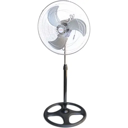 Вентилятор напольный Voltronic KT1803 R18 металл поворот 120° 3 режима 220V White цена за ящик (3 шт.) Box