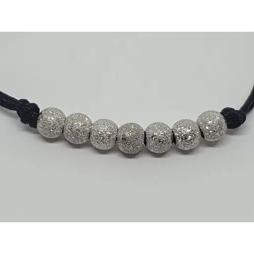 Браслет з текстилю Qvaliz з срібними вставками. 90501237СИН - фото 2