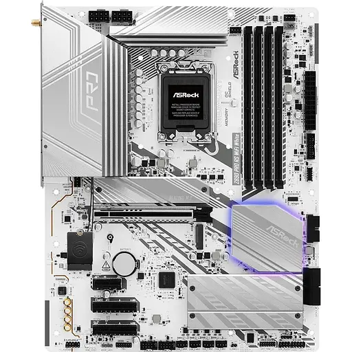 Материнская плата AsRock Z890 PRO RS WIFI WHITE (1851/Z890, 4xDDR5, PCIex16, HDMI/DP/TB4, 4xSATA, 4xM.2, 2.5Glan, 7.1c - фото 6