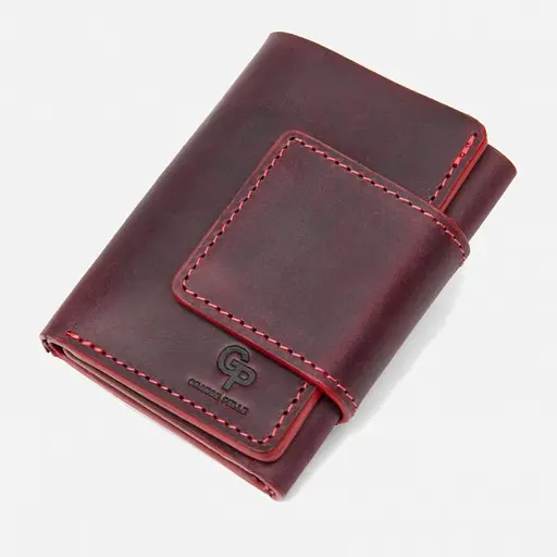 Кожаное женское портмоне Grande Pelle 8х10х1 см acs0027537 - фото 1