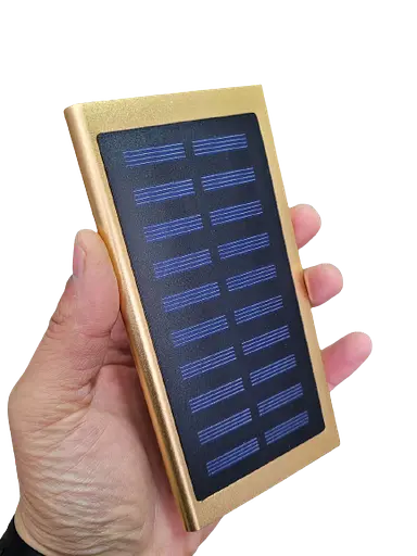 Портативний зарядний пристрій PowerBank LCD 20000 mAh 2xUSB USB золотий - фото 6