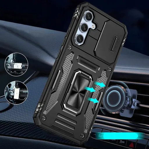 Чохол Epik ударостійкий Camshield Army Ring для Samsung Galaxy A35/A55 Чорний/Black - фото 2