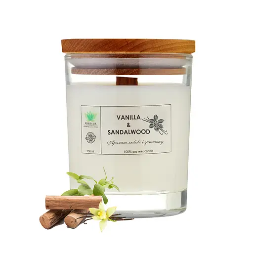 Аромасвічка Vanilla&Sandalwood L PURITY 150 г - фото 1