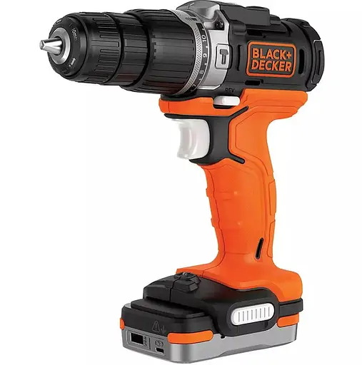 Акумуляторний дриль-шурупокрут Black+Decker з АКБ та ЗП BDCHD12S1 - фото 1