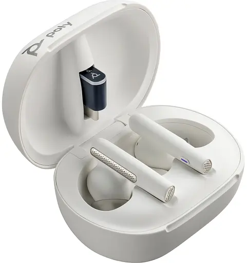 Наушники TWS Poly Voyager Free 60+ Earbuds + BT700A + TSCHC White