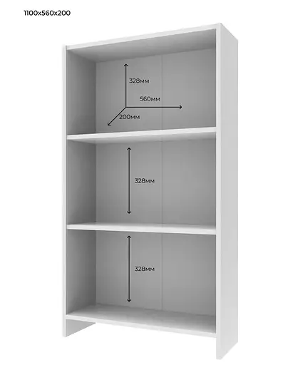 Етажерка Маленька Doros Білий 61х22х113 (40515975) - фото 2