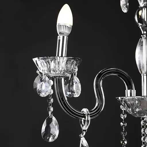 Люстра свічка Brille підвісна кришталева E14 40W CH (BCL-383S/3) - фото 2