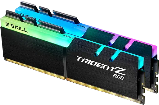 Оперативная память G.Skill 32GB (2x16GB) DDR4 3600MHz Trident Z RGB Black (F4-3600C18D-32GTZR) Б/У - фото 1
