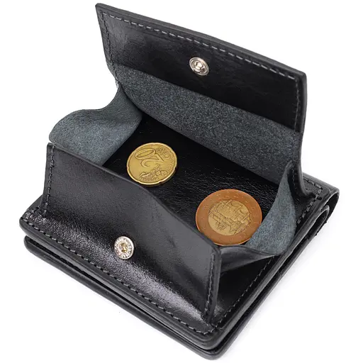 Шкіряний чоловічий гаманець Grande Pelle 9.5х10х1.5 см acs0026943 - фото 3