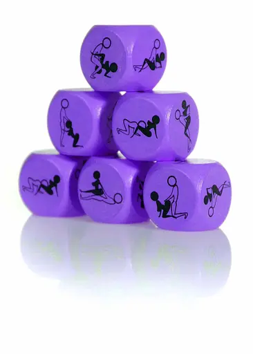 Гральний кубик для сексу Grammi 1 шт (фіолетовий) - фото 2