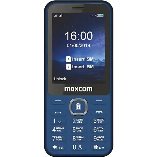 Телефон Maxcom MM814 Power Bank Function Type-C синий - фото 1