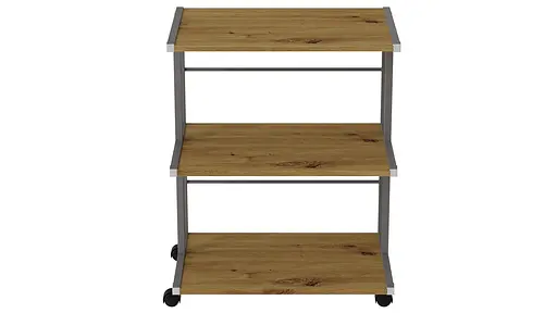 Этажерка на колесиках Ferrum-decor Камило 75x40x60 металл Серый ДСП Дуб Артизан 16мм (FRD-102552) - фото 3