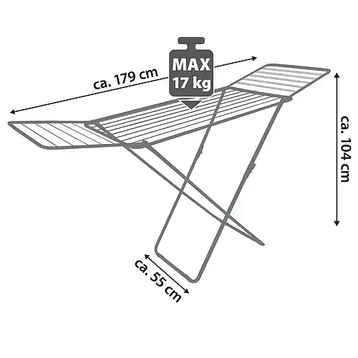 Сушарка для білизни підлогова Casa Si Kolibri White (CS42191C06D)  - фото 3