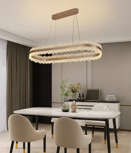 Світлодіодна підвісна люстра QQD9419 Золото