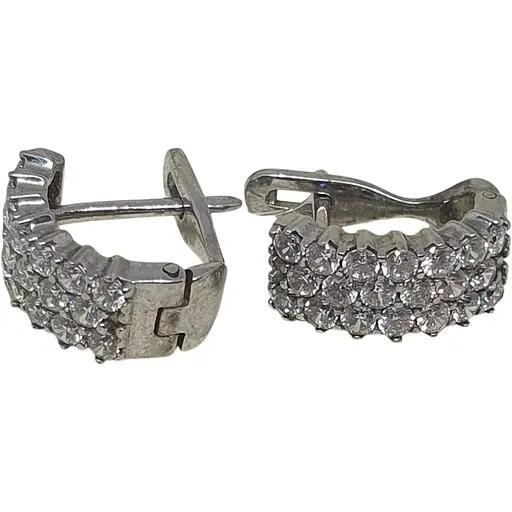 Срібні сережки Qvaliz з фіанітами. 90200080