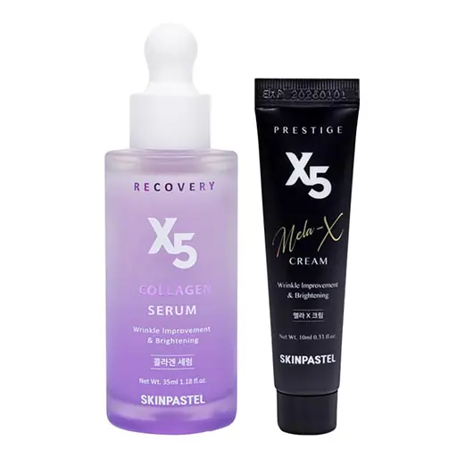 Набор для ухода за лицом Skinpastel Recovery X5 Collagen Serum Face Serum + Face Cream - фото 2