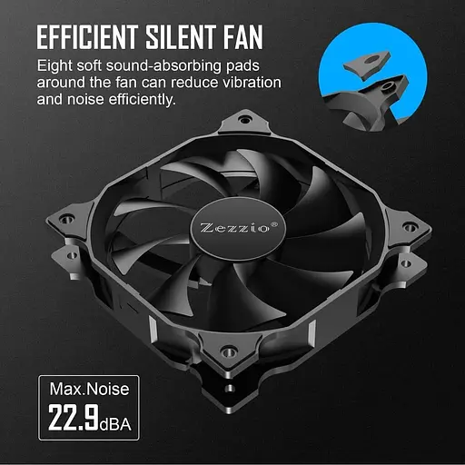 Комплект вентиляторів Zezzio ZA-120 3 in 1 Kit ZA-120 3 in 1 Kit) - фото 5