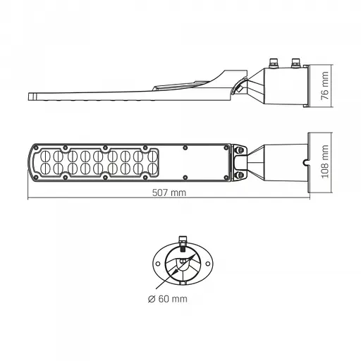 LED фонарь уличный VIDEX IP65 SLE18 50W 5000Lm 5000K 220V - фото 8