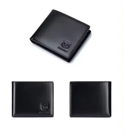 Мужской кожаный кошелек BULL 12х10х1.5 см acs0029245 - фото 2