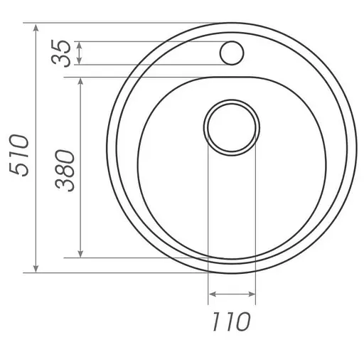 Кухонна мийка Platinum 510 LUNA (SP000025052) - фото 5