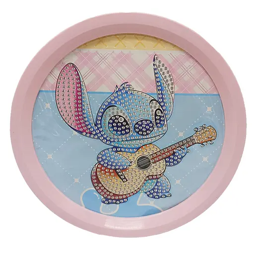 Детский набор алмазная мозаика "Стич" YK-6532-18 (Pink)