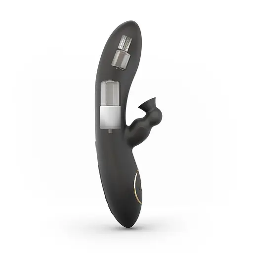 Вакуумний вібратор-кролик Dorcel Divine Rabbit 20.5 см чорний - фото 4