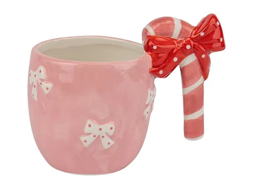 Набор кружок Леденец керамический 400 мл 2 шт Красный Розовый - фото 3