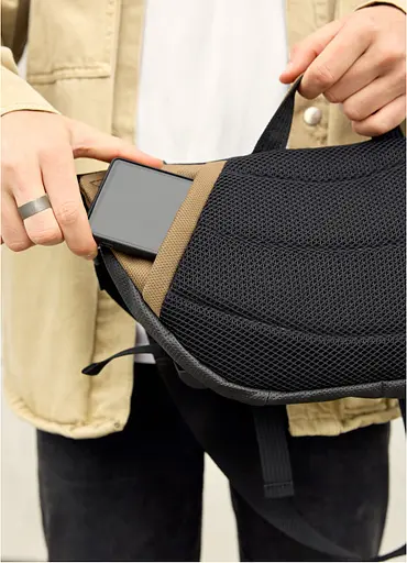 Велика чоловіча поясна сумка бананка для планшета Sambag 38х21 см sum0027305 - фото 19