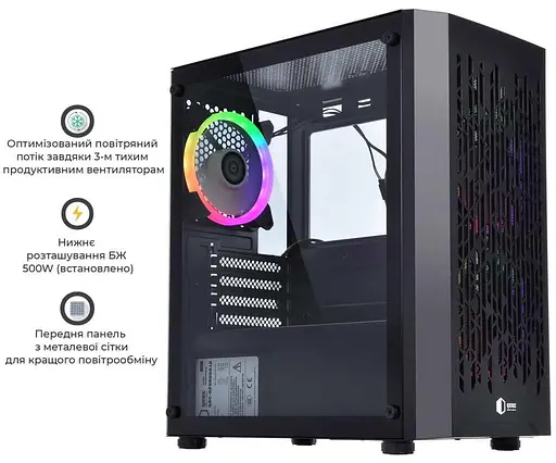 Корпус QUBE BLOCK Black (BLOCK_F5MU3) Без БП - фото 2