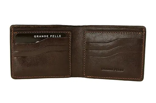 Кожаный кошелек Grande Pelle 11.5х9х1 см acs0029313 - фото 2