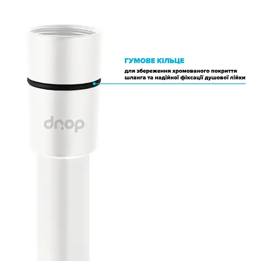 Шланг для душа 175 см Drop SH-H175-WHT-P силиконовый - Двойной Анти-Твист, белый матовый - фото 9