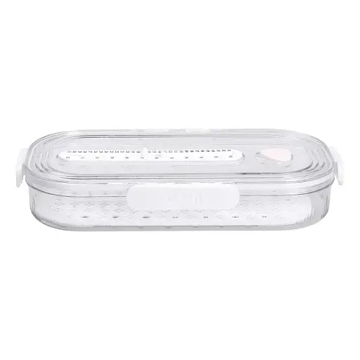 Контейнер для хранения продуктов Yiwu HP-27-7 пластиковый с индикатором дать белый - фото 4