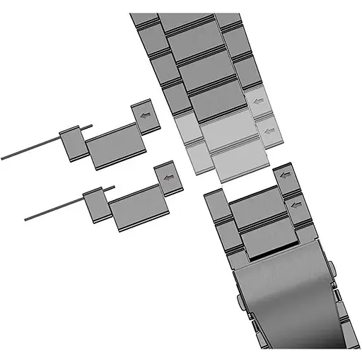 Ремінець DK CDK для Xiaomi Watch S2 46mm 22mm Metal Fitlink Steel Watch Band (012874) (black) - фото 10