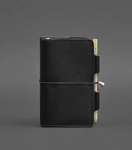 Шкіряний блокнот (Софт-бук) 3.0 чорний - фото 1