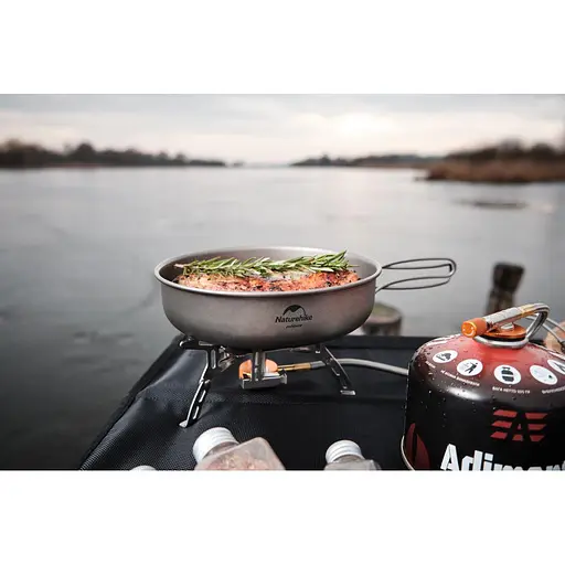 Сковорода титанова з розкладною ручкою Naturehike NH18T010-A (17 см) - фото 5