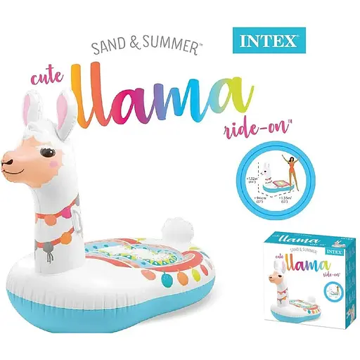 Надувний плотик Intex 57564 "Лама". Розміром 135x94x112см, від 3 років - фото 2