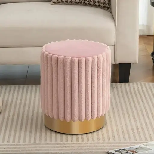 Пуф Costway Rosa велюровий на металевій основі - фото 2