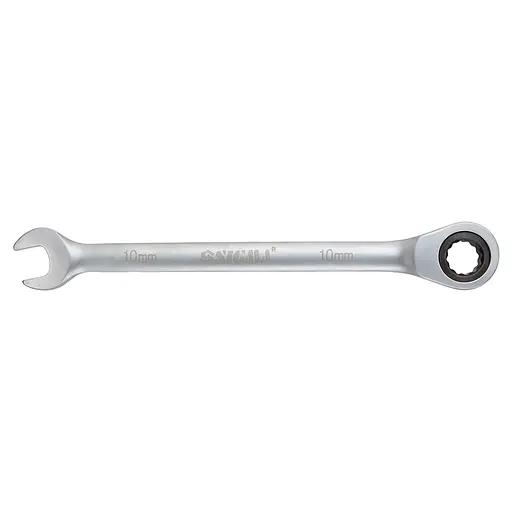 Ключ рожково-накидной Sigma с трещоткой 10 мм CrV satine (6022101) - фото 1