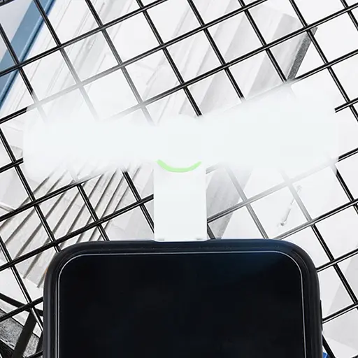 Вентилятор мобильный Type-C бело-зеленый - фото 2