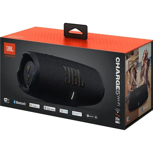 Портативная акустика JBL Charge 5 Wi-Fi Black (JBLCHARGE5WIFIBLK) - фото 9