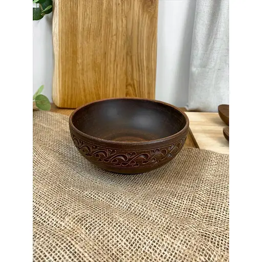 Миска керамічна (глиняна) різьблена Декор 700 мл - фото 3