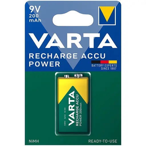 Аккумулятор Varta Rechargeable ACCU 6F22 9V Ni-Mh 1 шт. (56722101401) - фото 1