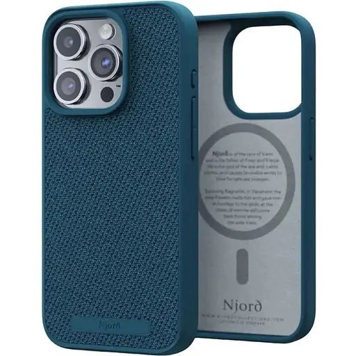 Чохол-накладка Njord Fabric MagSafe Case Deep Sea для iPhone 15 Pro - фото 1