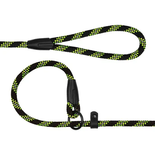 Поводок-удавка для собак Barksi Active (длина 183 см диаметр 12 мм) черно-салатовый - фото 5