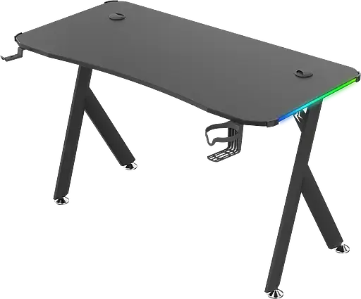 Геймерский компьютерный стол GT Racer T-1224 (120x60x73) Black - фото 2
