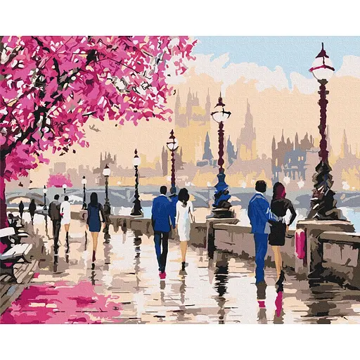 Картина по номерам Прогулка по романтическому Лондону Brushme 40x50 см разноцветная 000277946 - фото 1