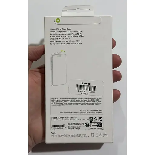 Оригинальный прозрачный чехол Apple Clear Case with MagSafe для iPhone 15 Pro (6.1") Clear MT223ZM/A магнитный - фото 3