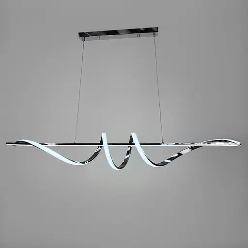 Удлиненная люстра Wave в серебряном корпусе 120 см | Ст. K 23-1200 CH | Line F - фото 6
