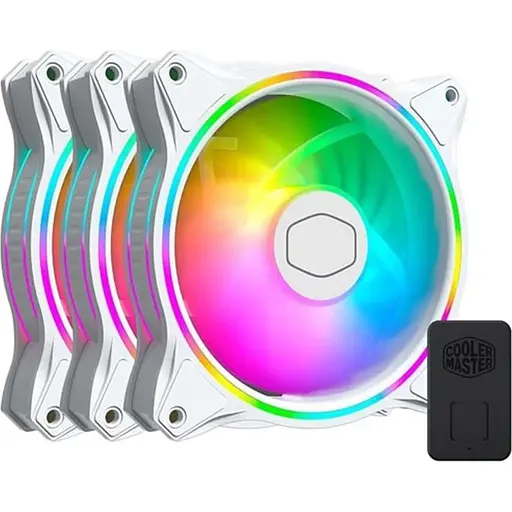 Комплект вентиляторів Cooler Master 3шт MasterFan MF120 Halo White Edition 3-Pack (MFL-B2DW-183PA-R1) - фото 1