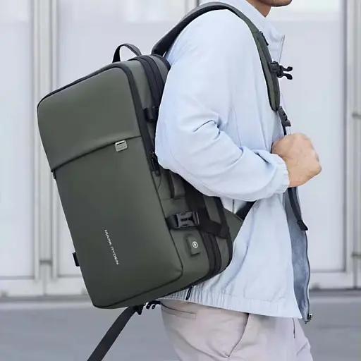 Рюкзак городской расширяемый Mark Ryden 8057Y 23-39л с отсеком для ноутбука до 17.3" и USB Green (18179) - фото 7